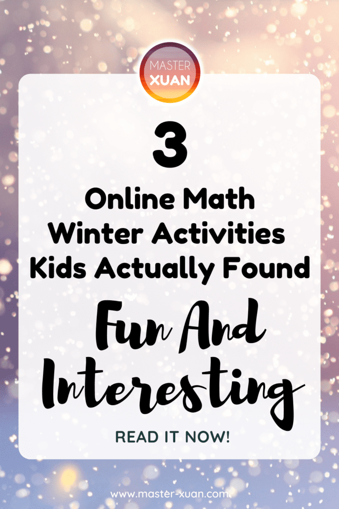 3 online math winter activities kids actually found fun and interesting with background snowing