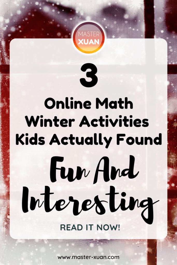 3 online math winter activities kids actually found fun and interesting with snowing outside the window background