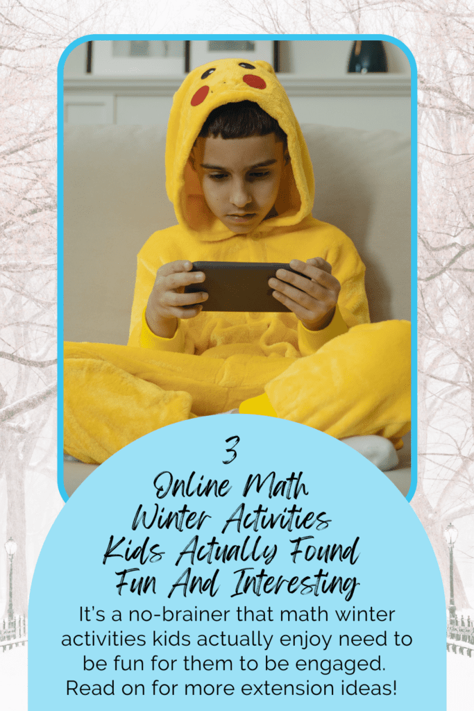 3 online math winter activities kids actually found fun and interesting with a boy playing ipad