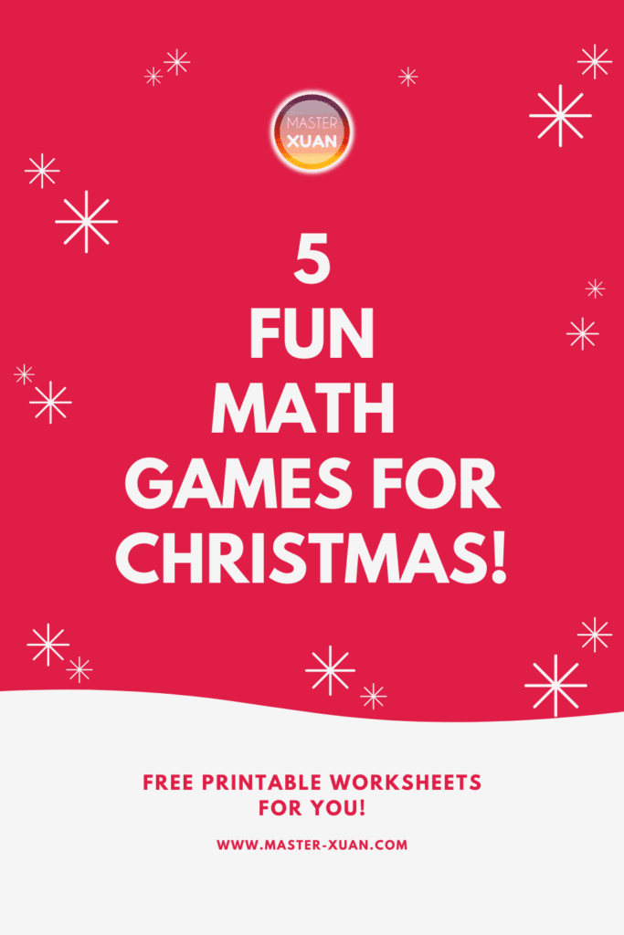 Fun math games for christmas pinterest pin
