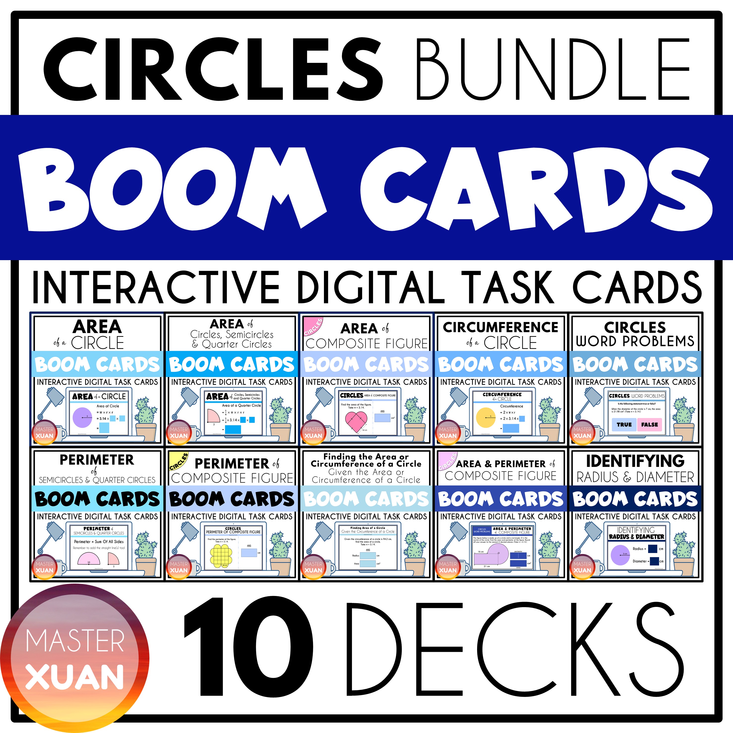 area and circumference of circle bundle cover