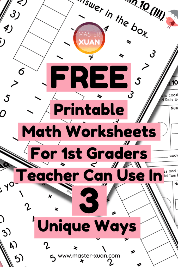 free printable math worksheets for 1st graders