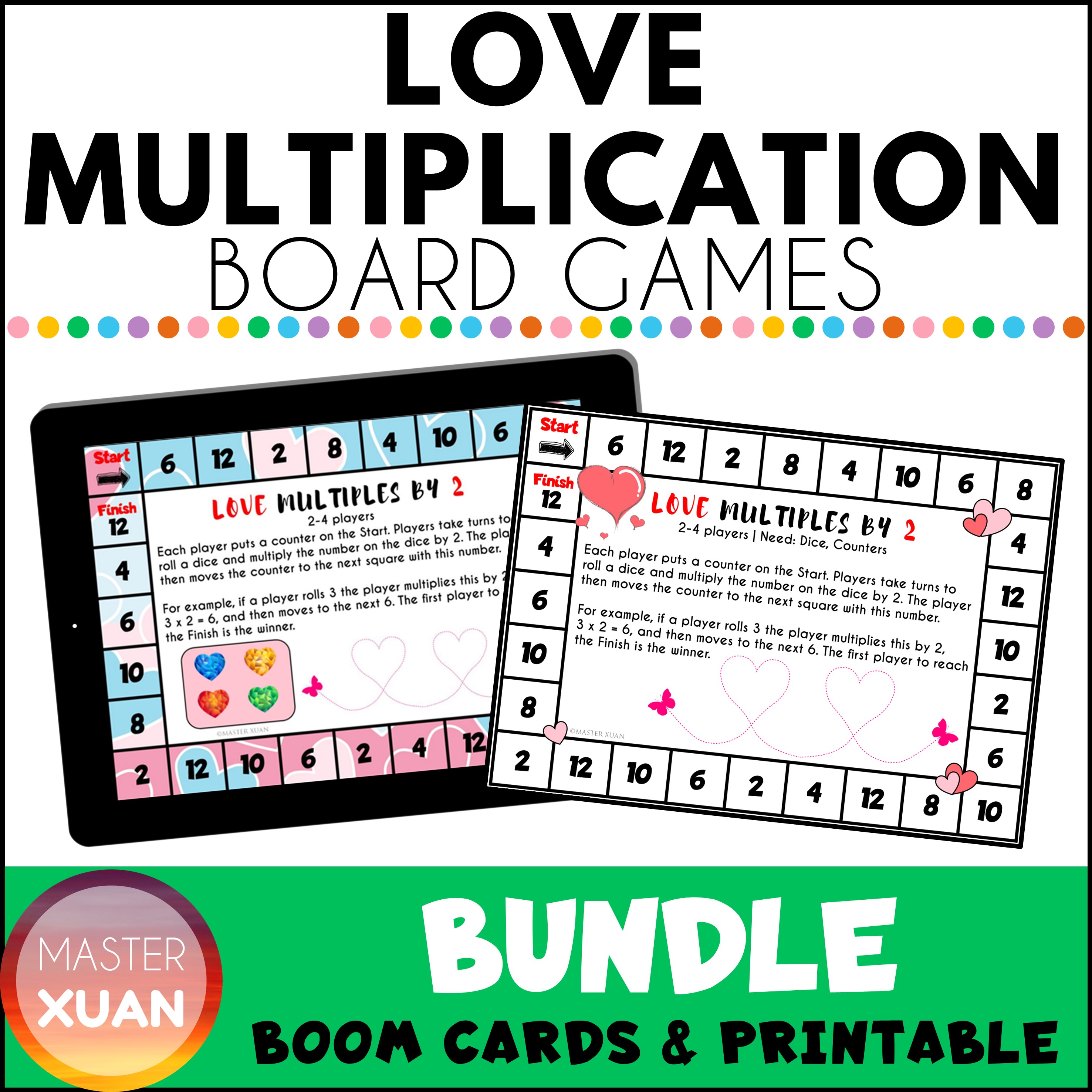 multiplication games for third grade bundle cover