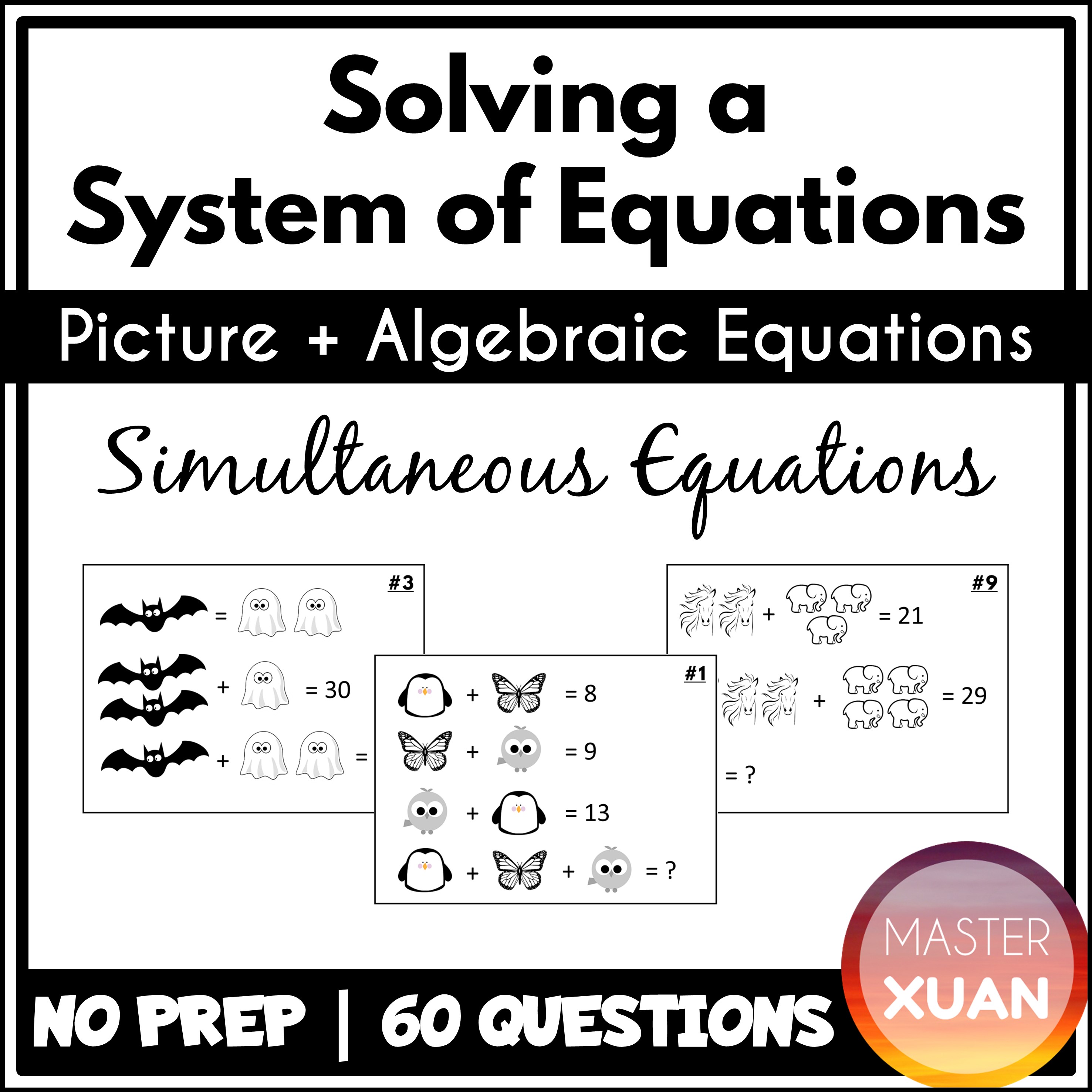 Solving System of Equations worksheet