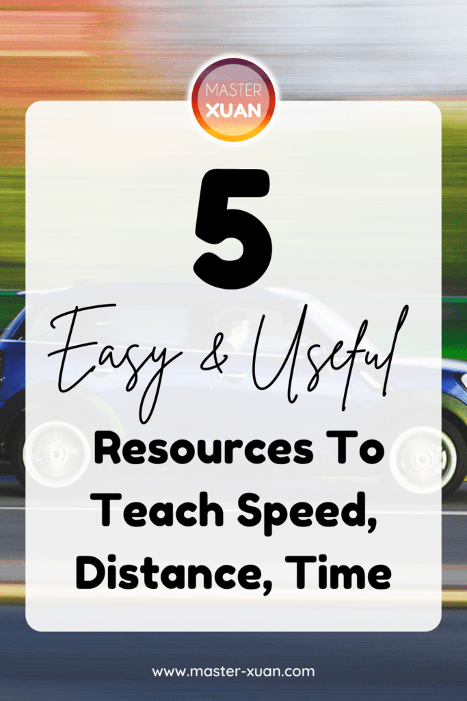 5 easy & useful resources to teach speed, distance, time blog post with a car at the background