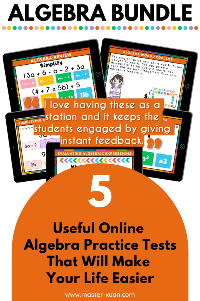 Showing the 5 online algebra practice tests