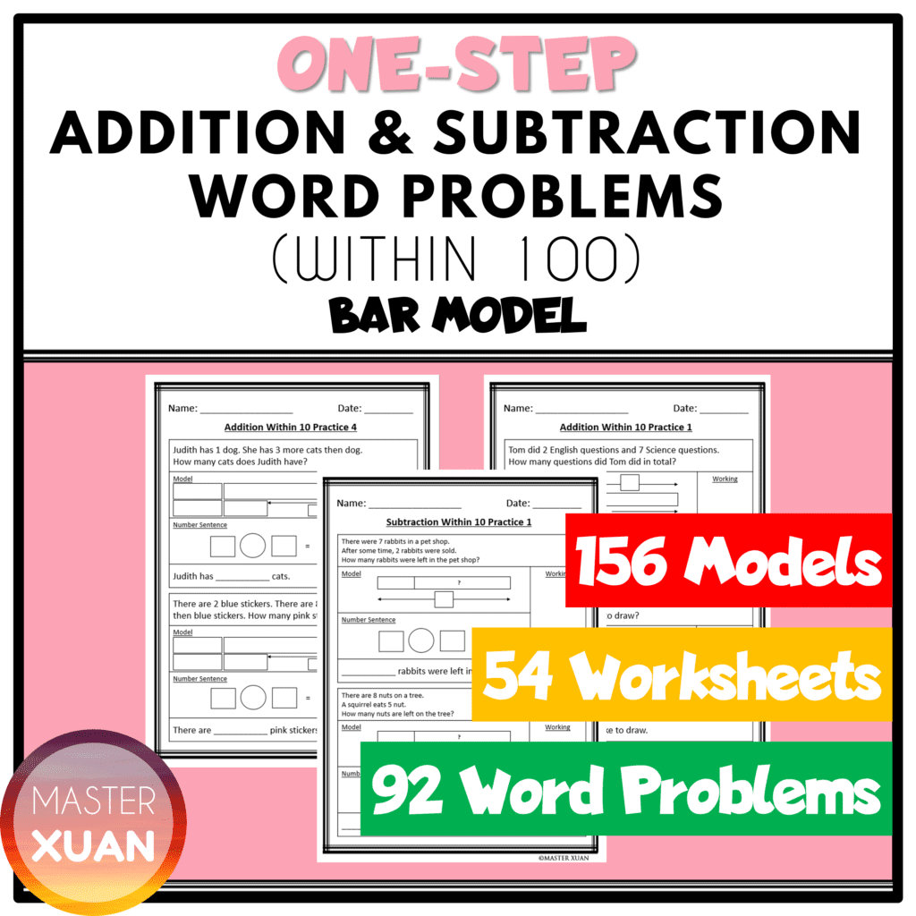 addition and subtraction word problems within 100 worksheets