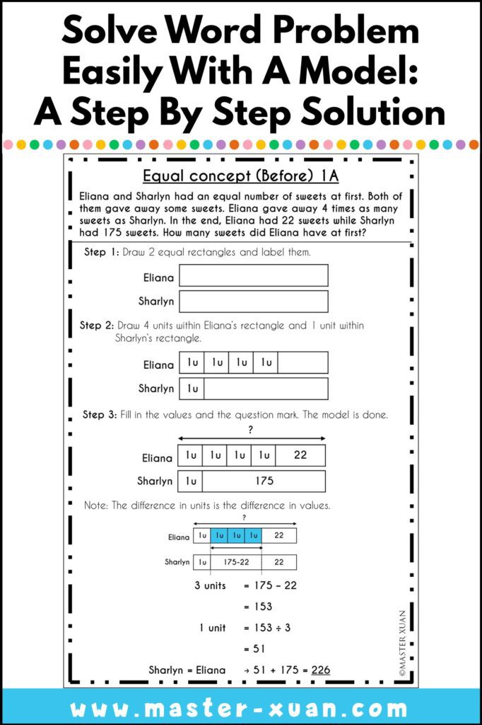 solve word problem of equal concept