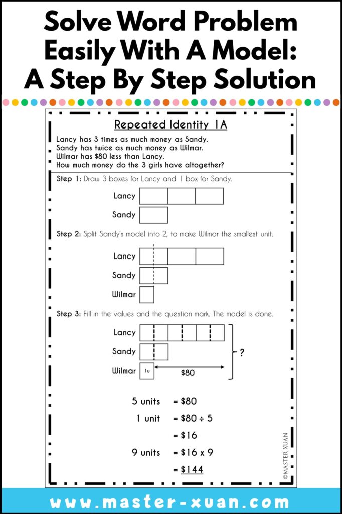 solve word problem of repeated identity