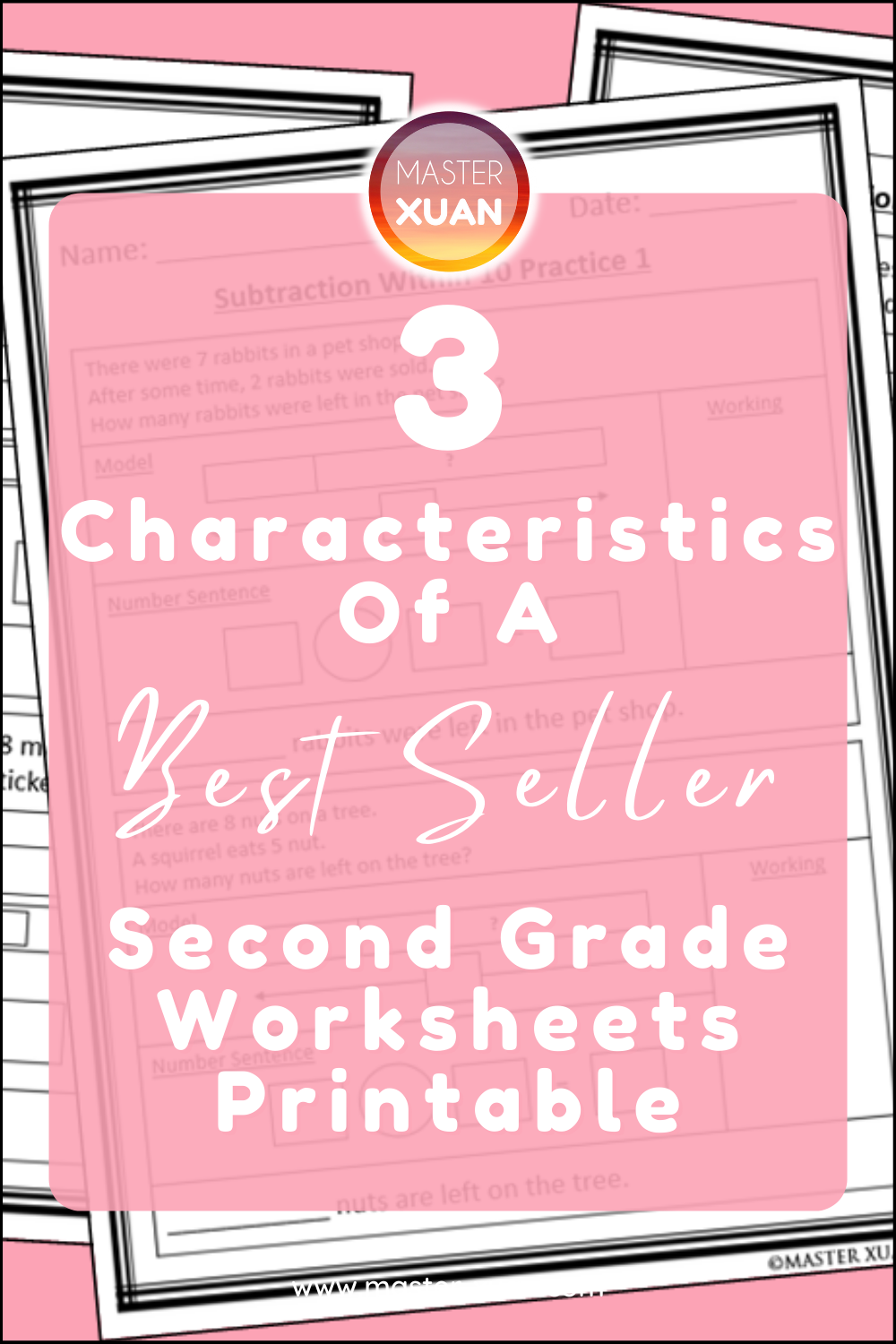 3 characteristics of a best seller second grade worksheets printable pinterest pin