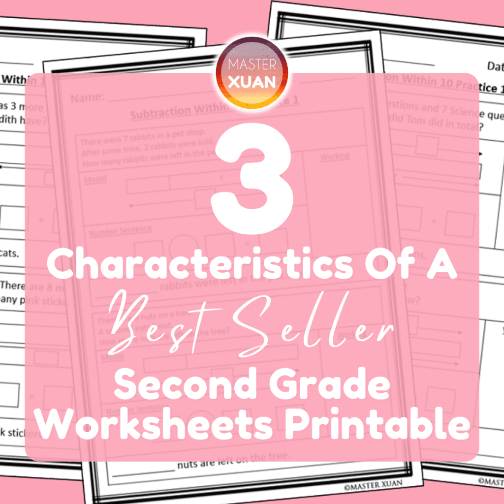 3 characteristics of a best seller second grade worksheets printable