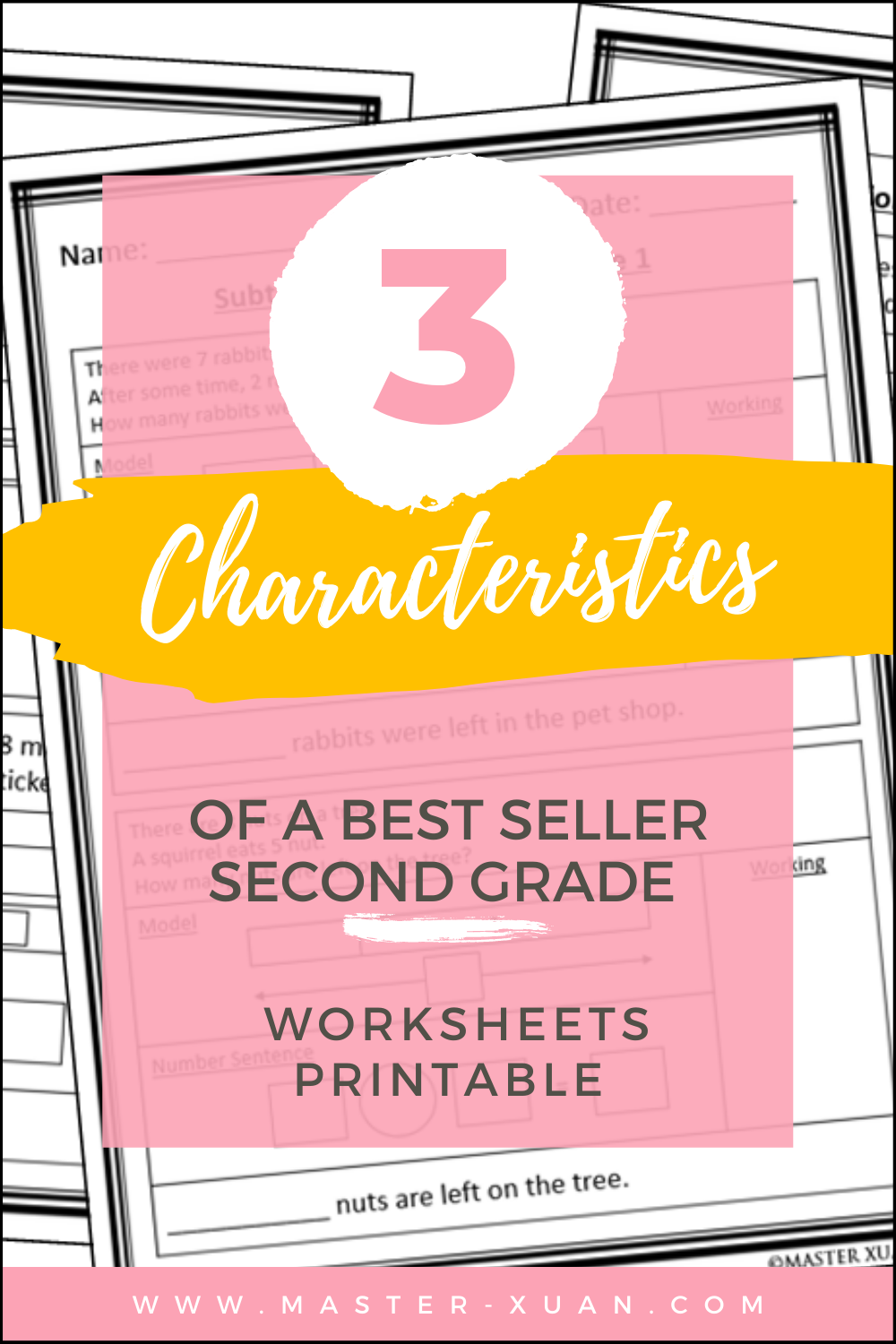 3 characteristics of a best seller second grade worksheets printable with models