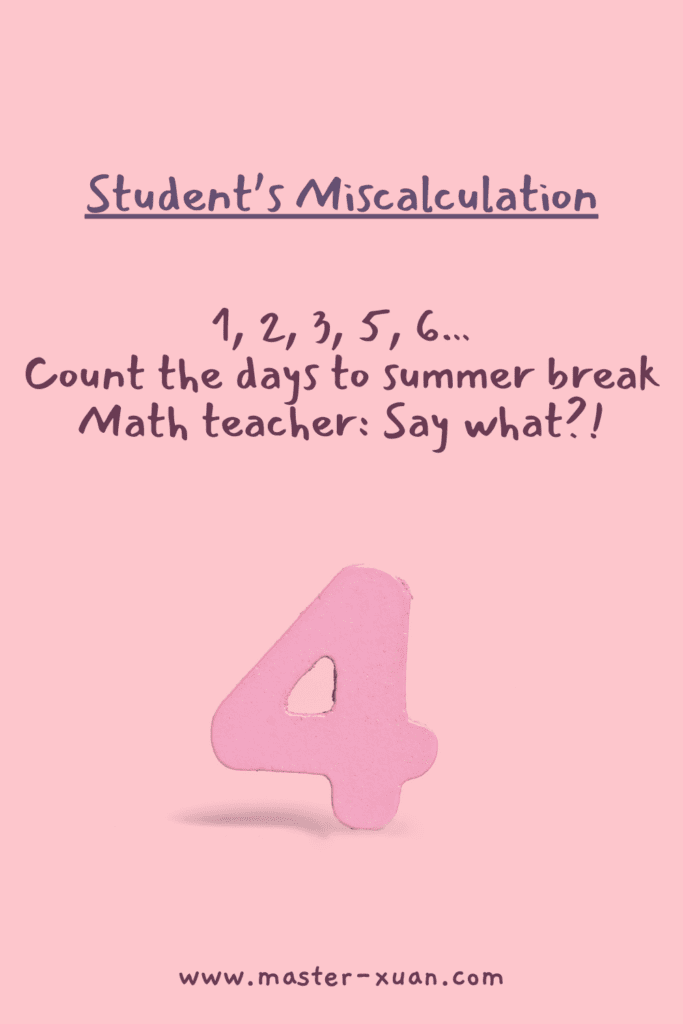 student's miscalculation haiku poem