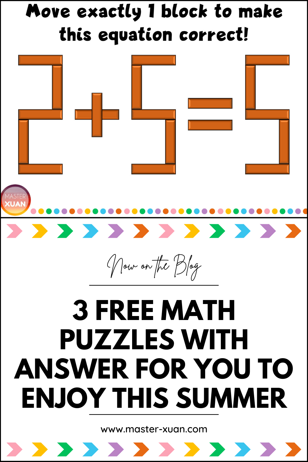 3 free math puzzles with answer