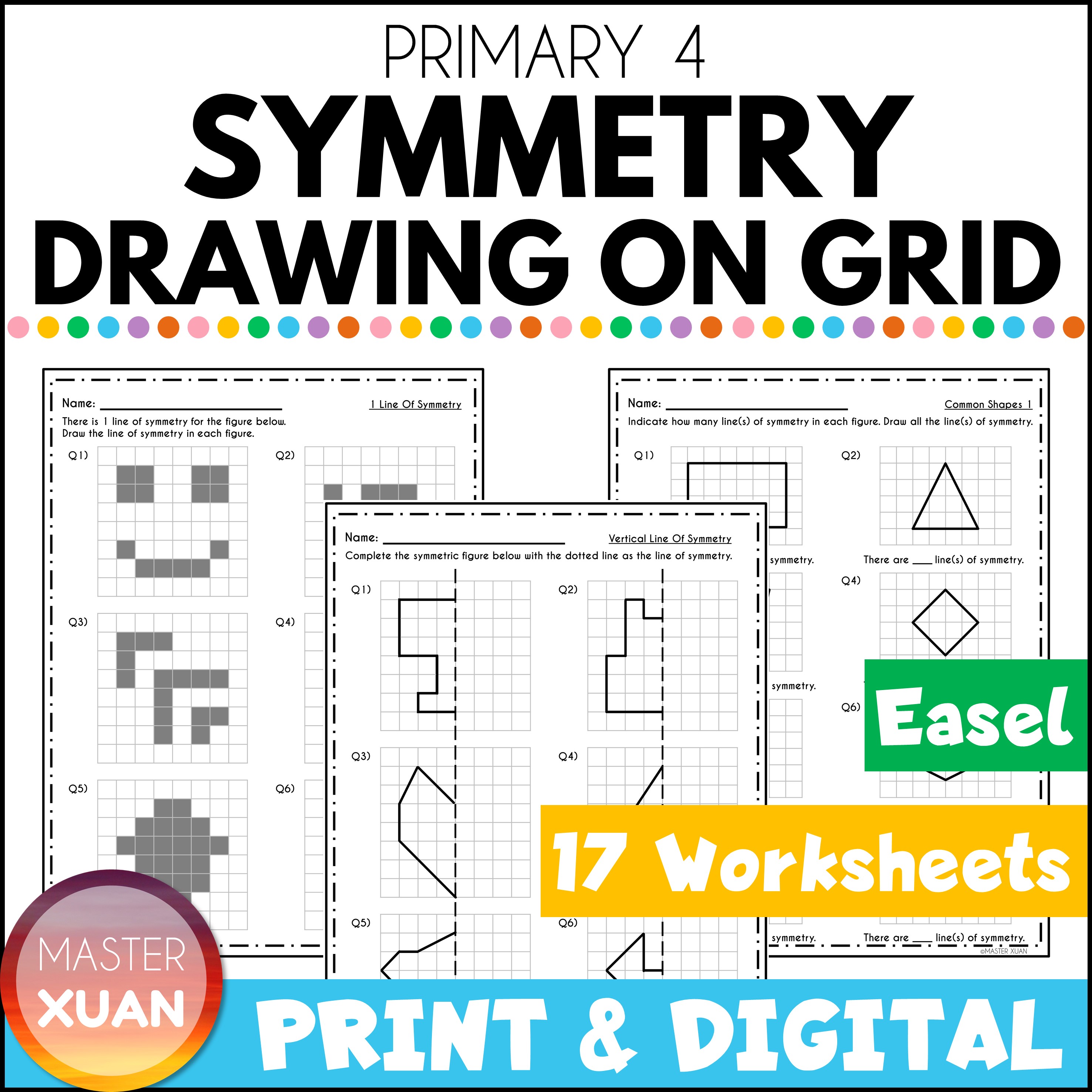 practice with line symmetry worksheets