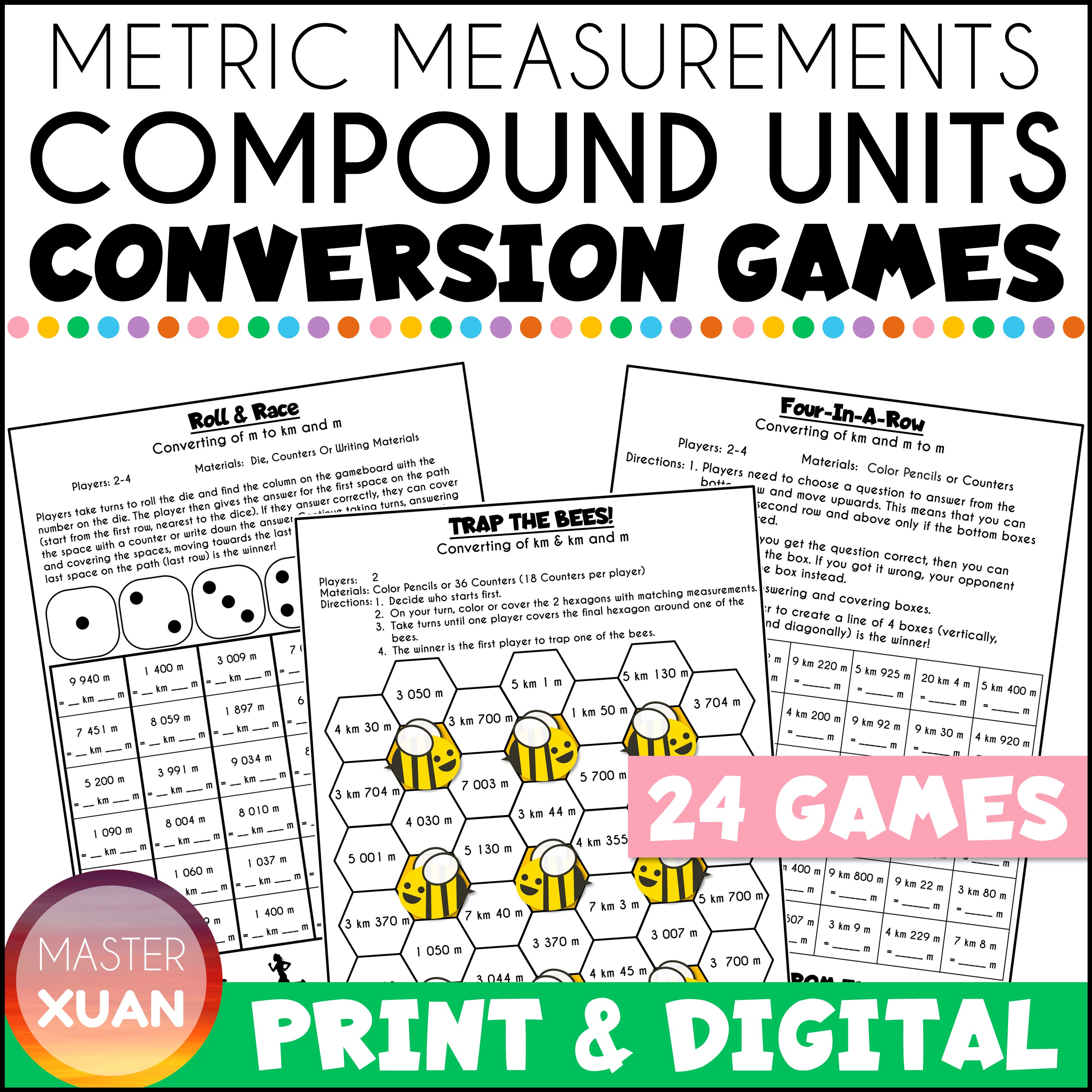 These 24 metric conversions games are fun and engaging!