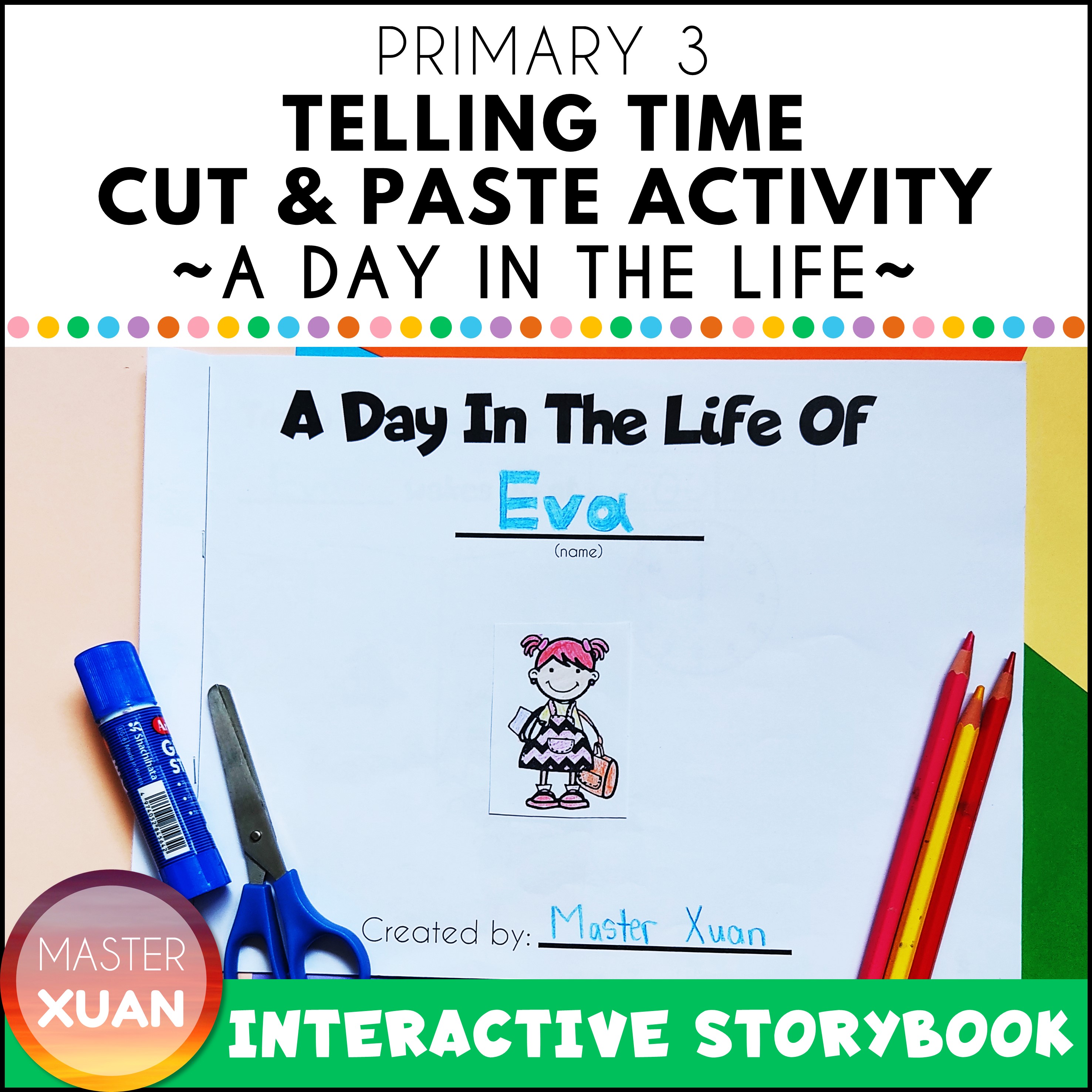 Review tell time to the nearest minute using interactive storybook.