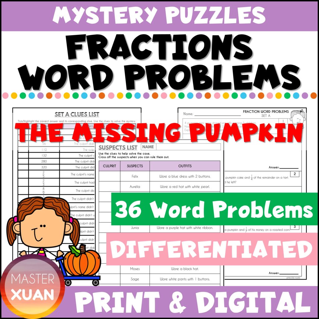 fractions word problems worksheets that are fun and engaging