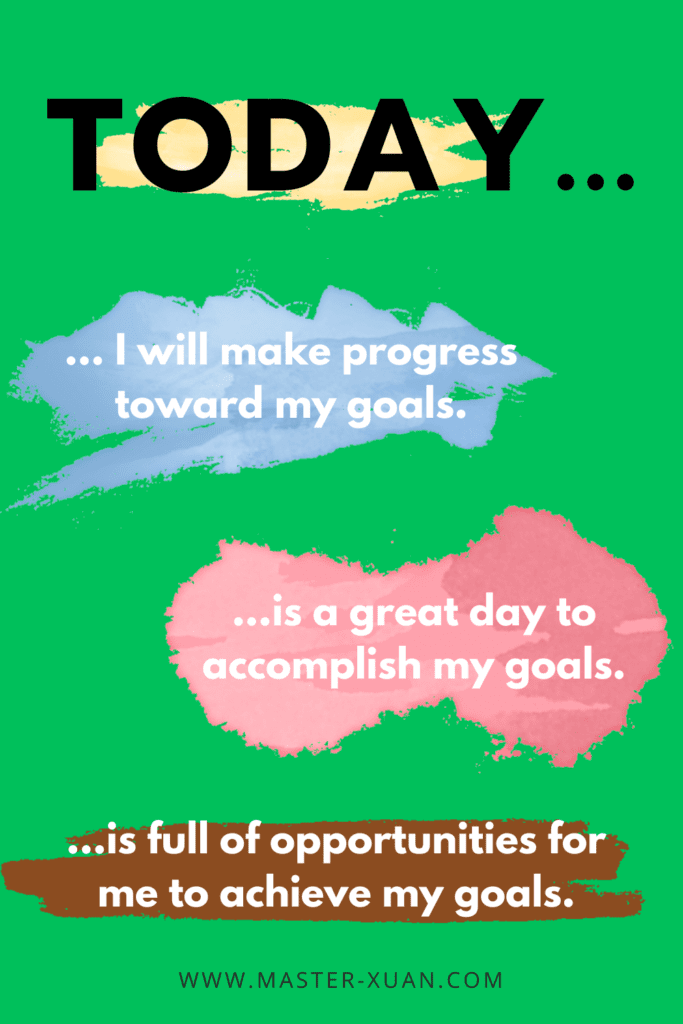 goal affirmations about Today
