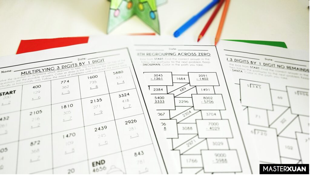 3 Fun And Free Printable Christmas Mazes For Kids To Practice Math
