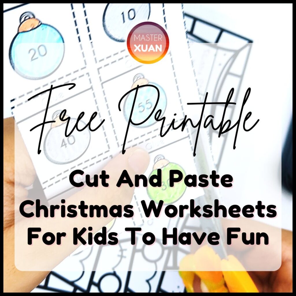 Free Printable Cut And Paste Christmas Worksheets For Kids To Have Fun Master Xuan