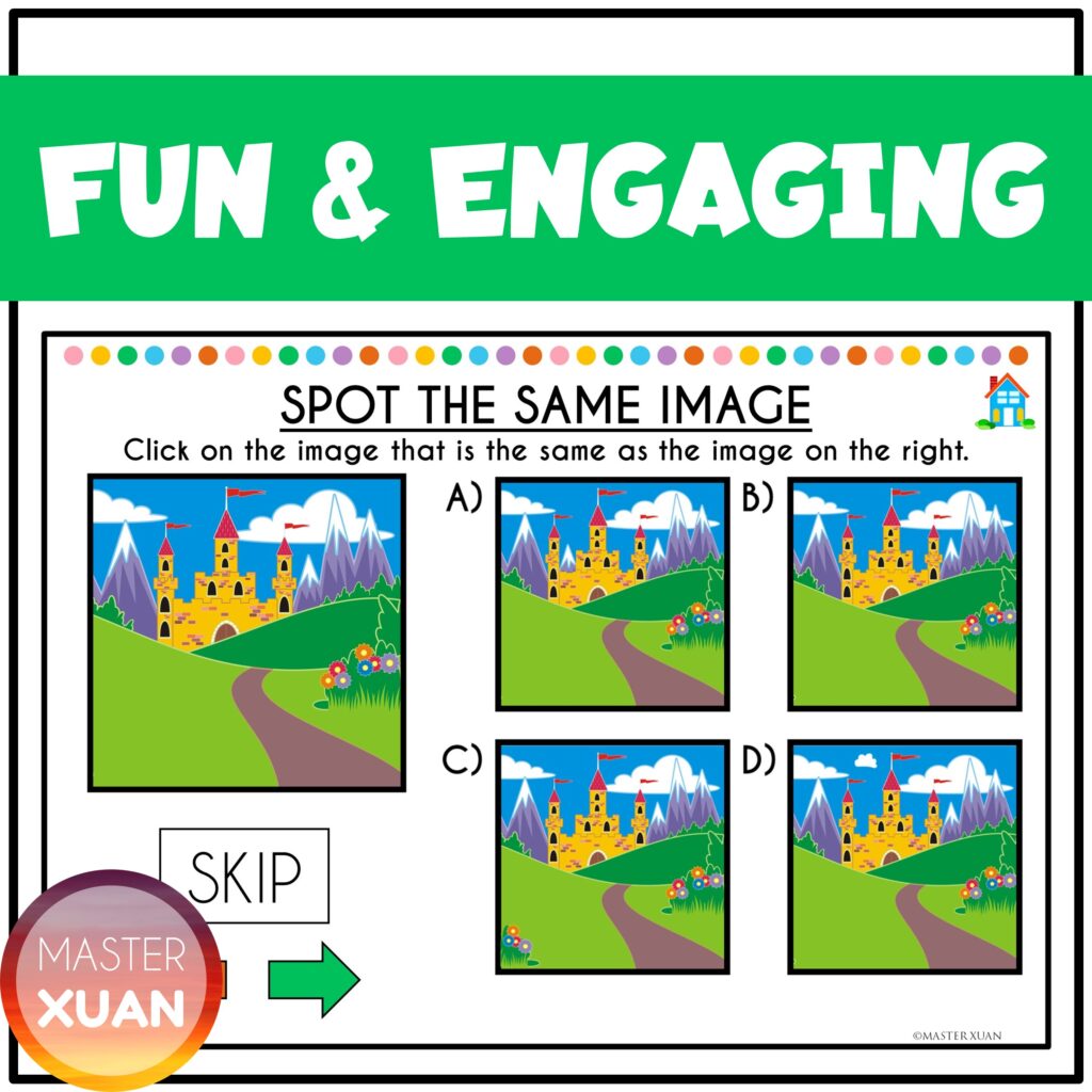 play metric conversions games by spotting the same images.