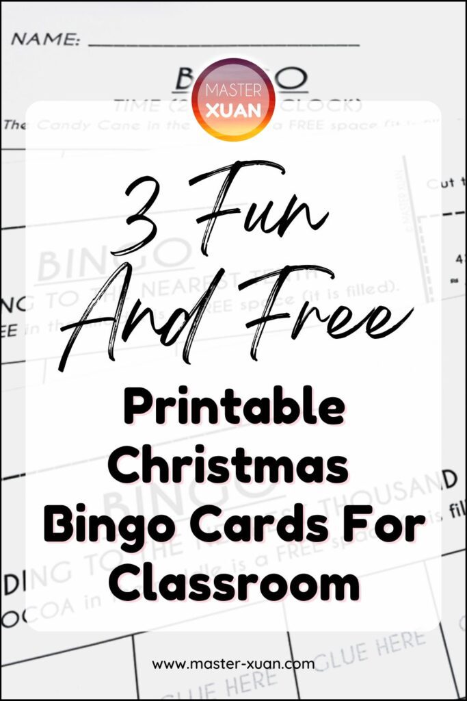 3 Fun And Free Printable Christmas Bingo Cards For Classroom