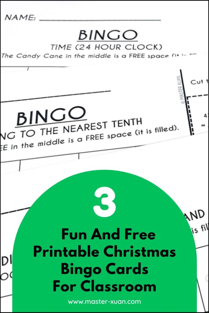 3 Fun And Free Printable Christmas Bingo Cards For Classroom