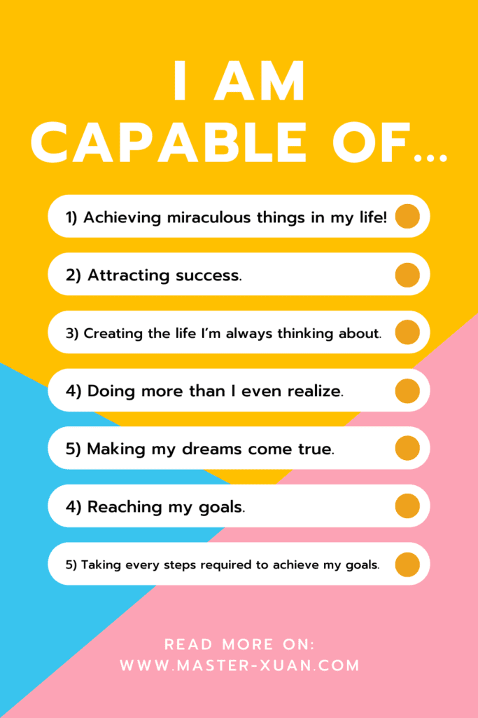 positive affirmations that start with I am capable of