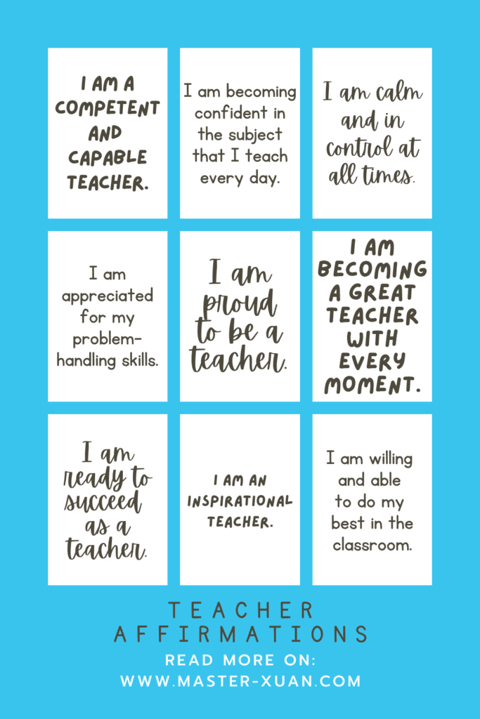 goal affirmations includes 9 teacher affirmations