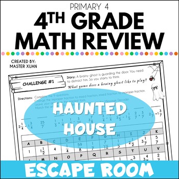 4th grade halloween escape room math help to review math with haunted house theme.