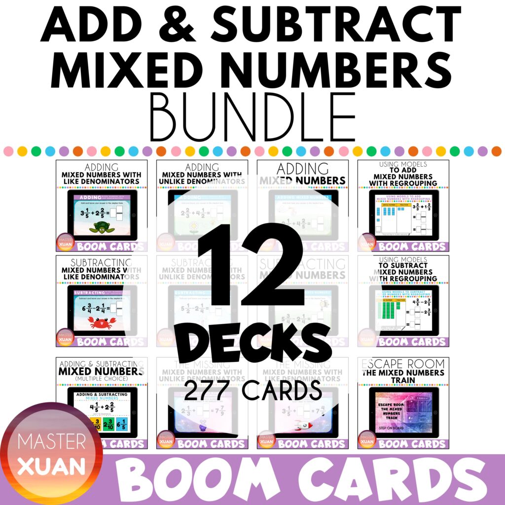 Mixed Numbers Adding And Subtracting Bundle
