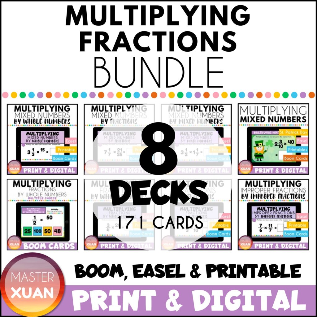 Multiply Fractions Cross Canceling Bundle