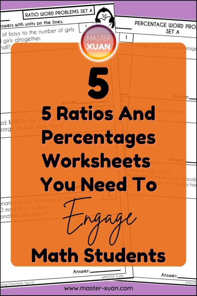 5 Ratios And Percentages Worksheets You Need To Engage Math Students