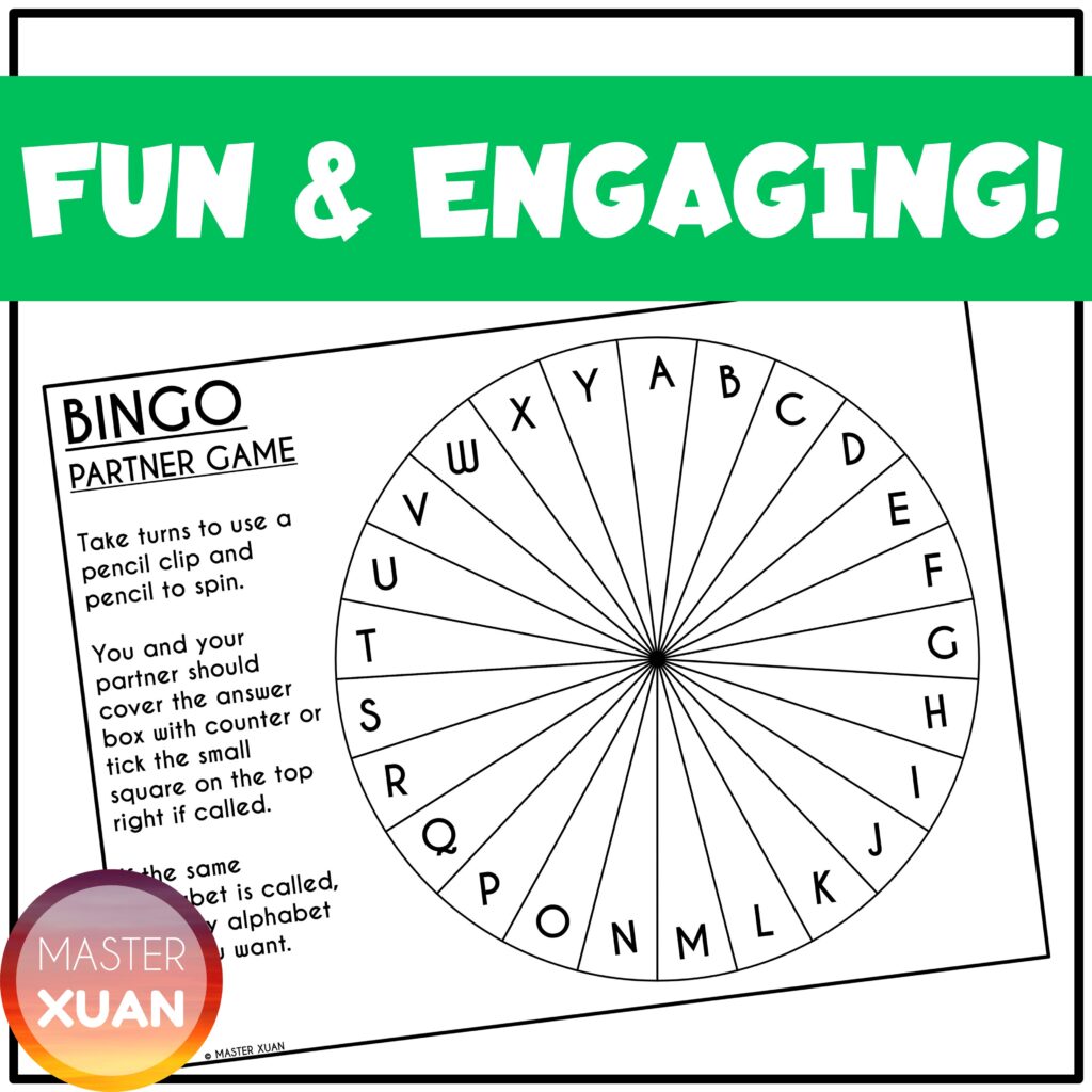 spinner for addition and subtraction bingo game