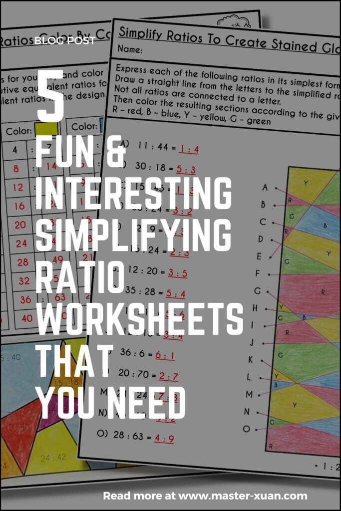 5 Fun & Interesting Simplifying Ratio Worksheets That You Need
