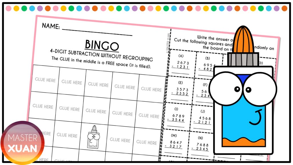 Cut and Paste Bingo Printable Game Boards with 24 empty boxes.