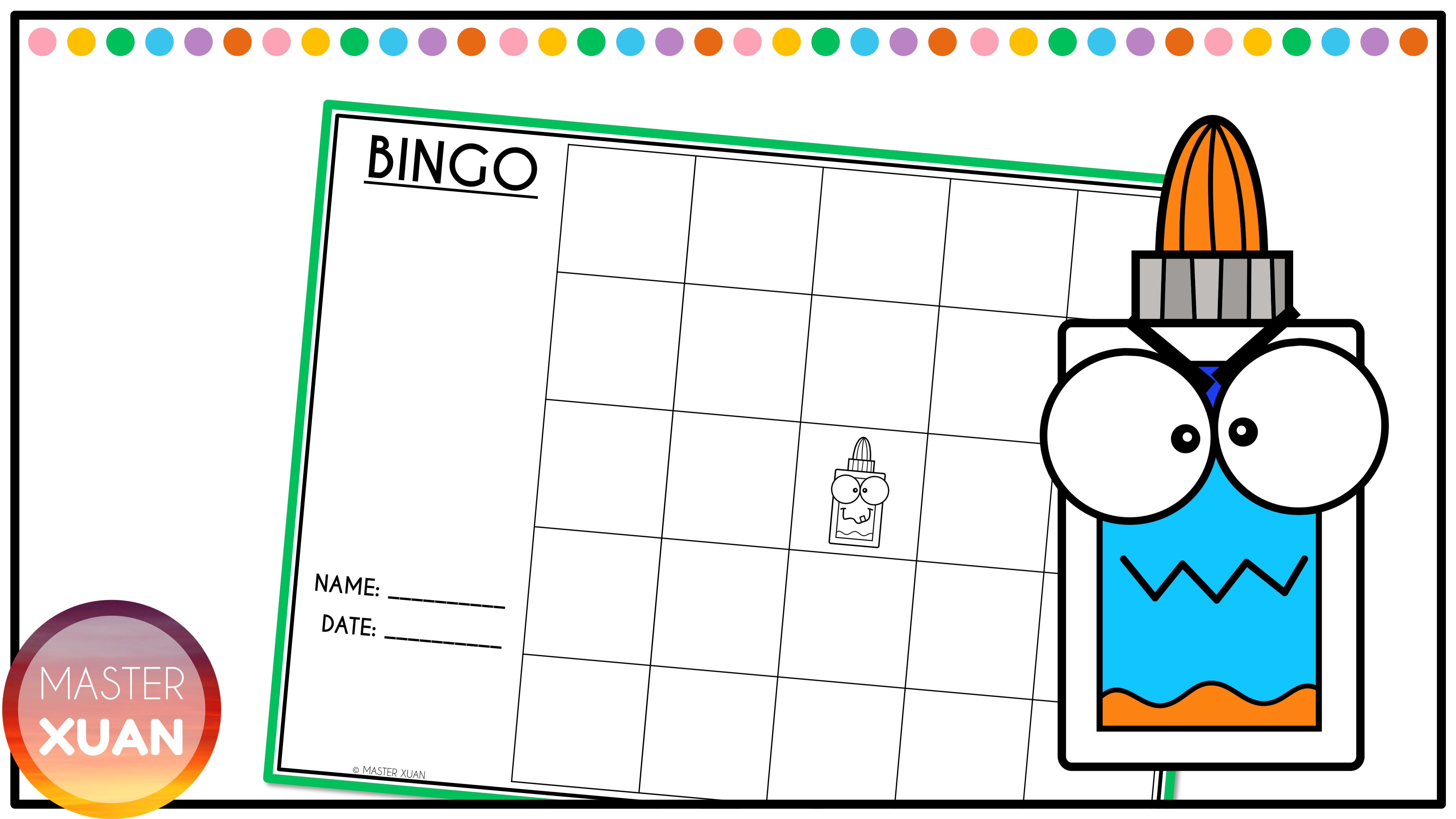 Bingo Printable Game Boards with 24 empty boxes.