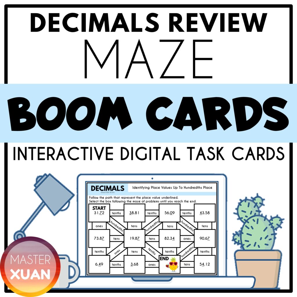 Students will have fun with these mazes in the decimals review game.