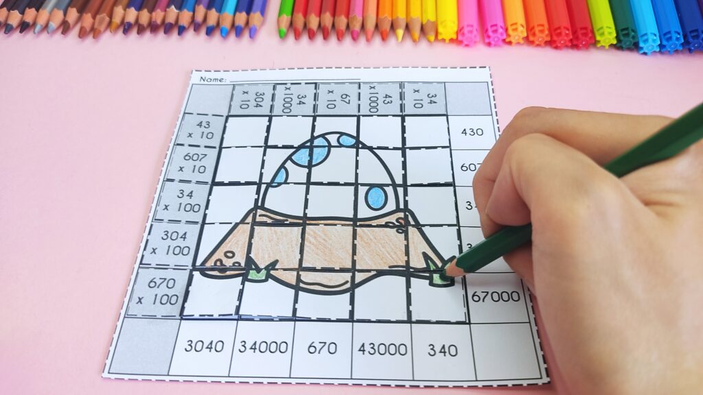 color the paper weave craft to complete it!