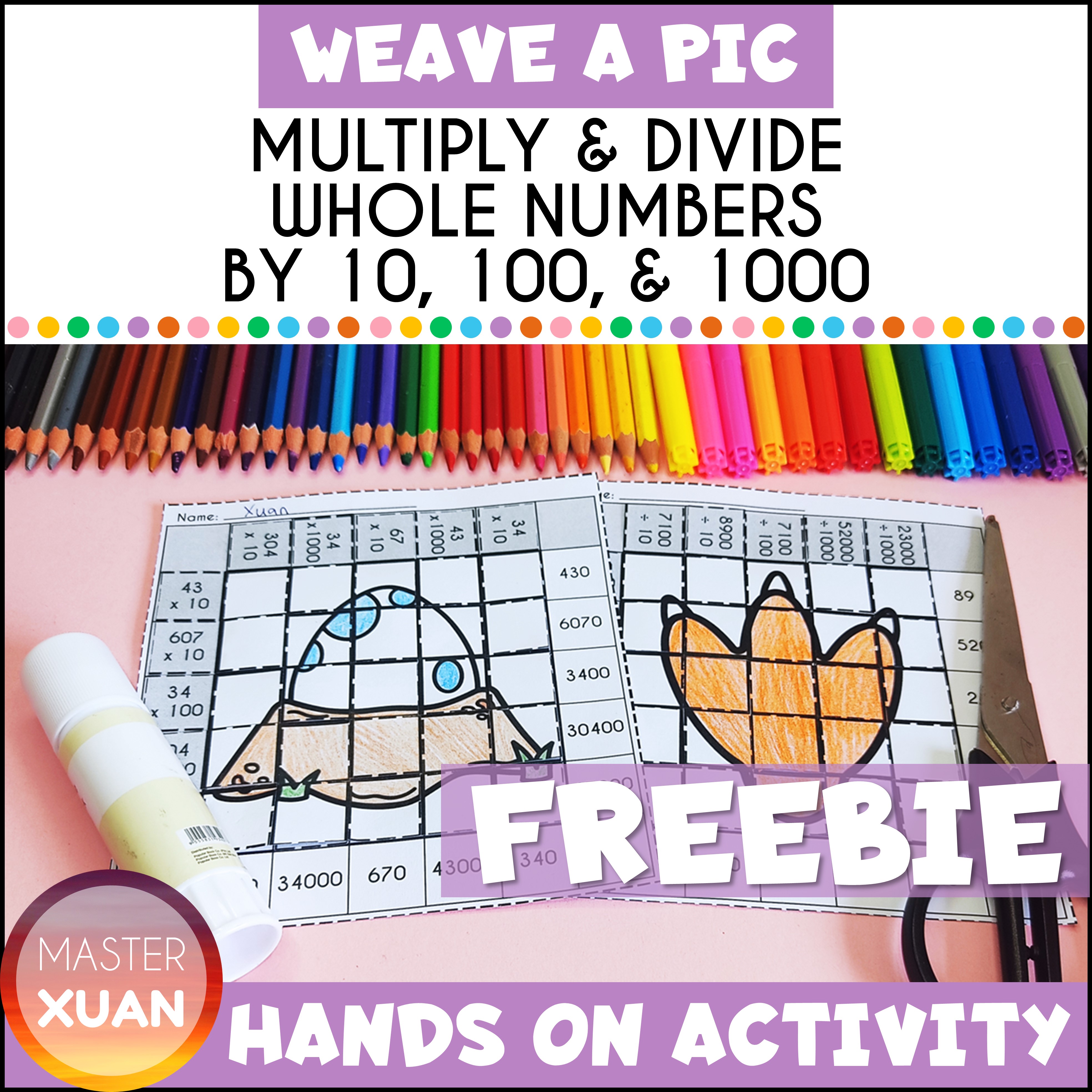 Multiplying and dividing whole numbers by 10, 100, and 1000 crafts