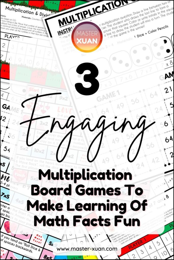 3 Engaging Multiplication Board Games To Make Learning Of Math Facts Fun