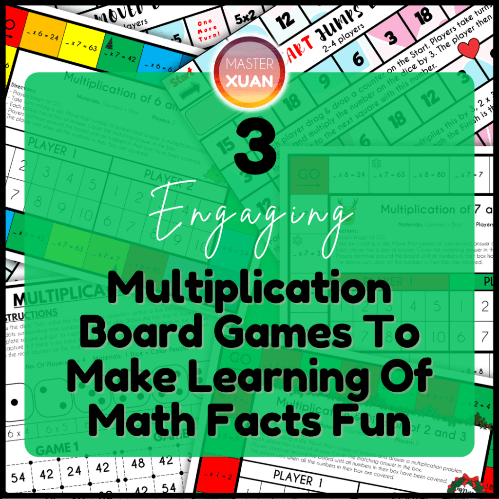 3 Engaging Multiplication Board Games To Make Learning Of Math Facts Fun