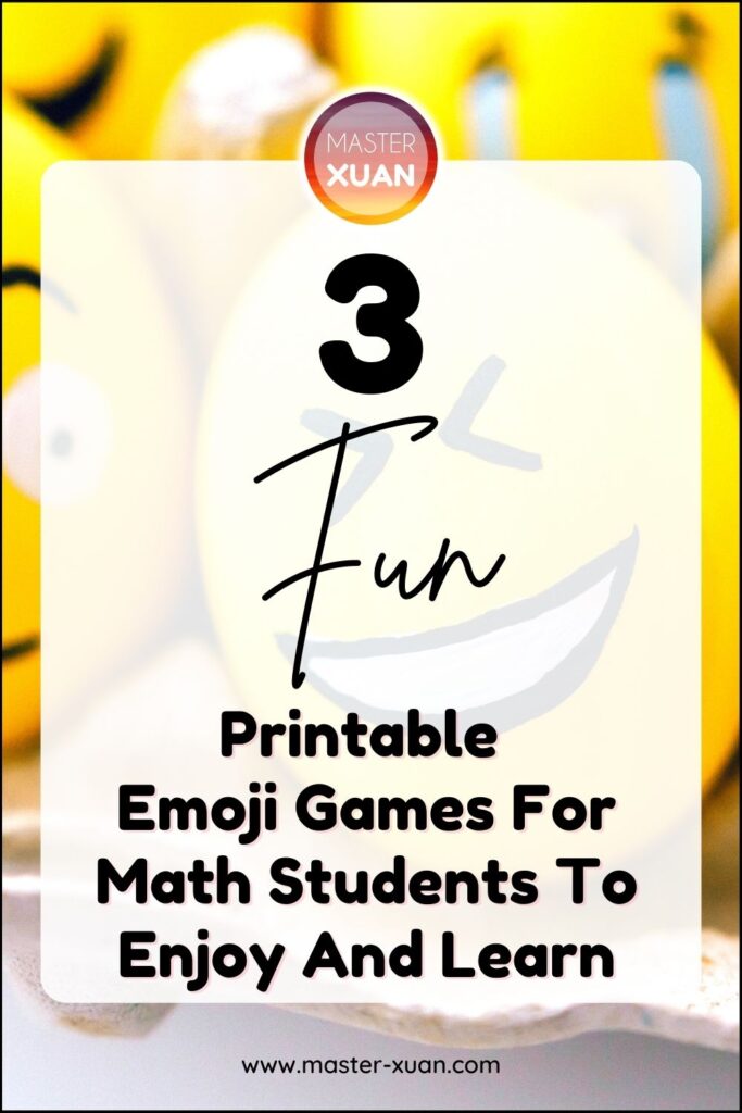 3 Fun Printable Emoji Games For Math Students To Enjoy And Learn