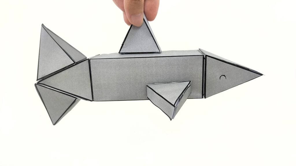 Hang shark craft printable as classroom decorations, a perfect fit for ocean themed lessons.