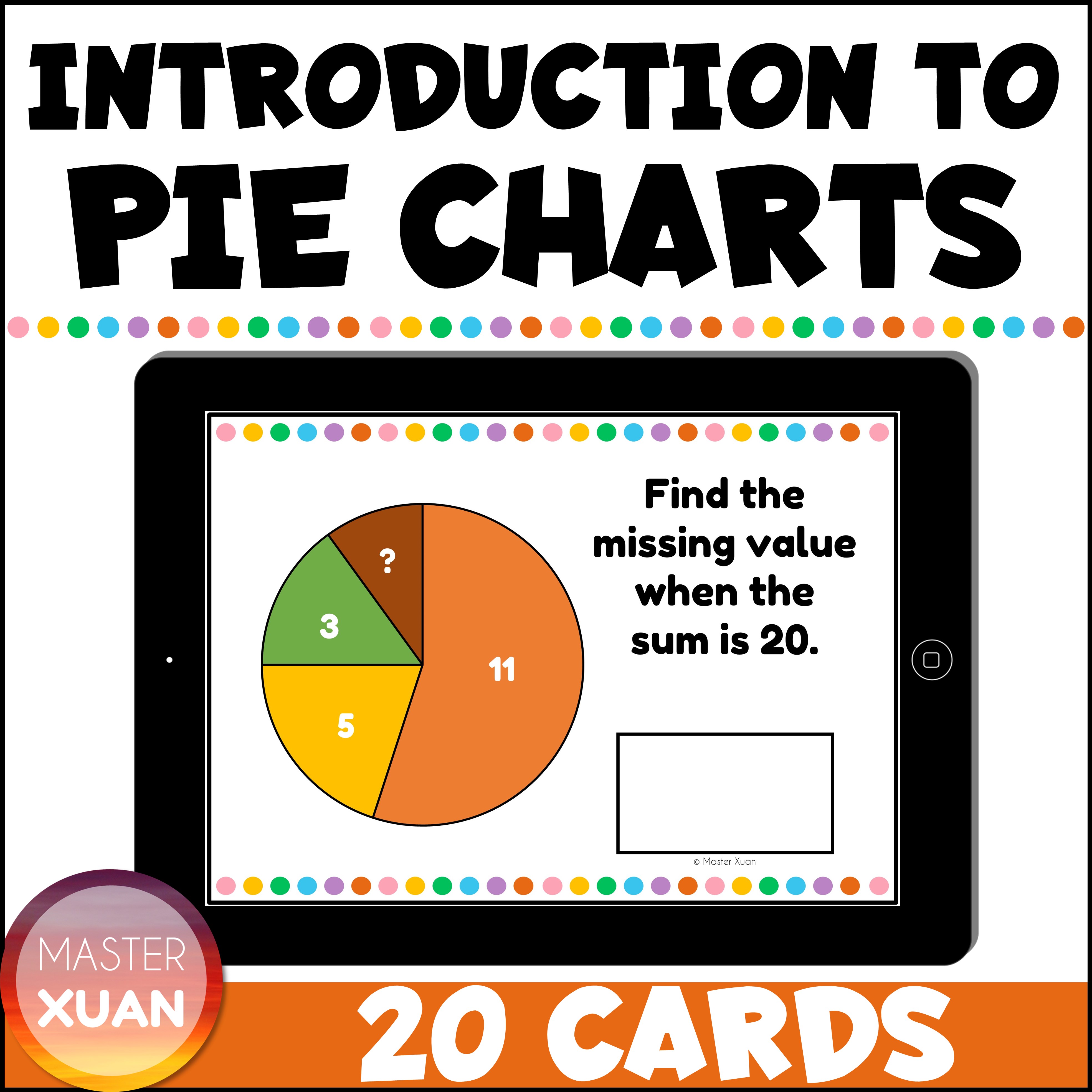 introduction to pie charts with autumn theme.