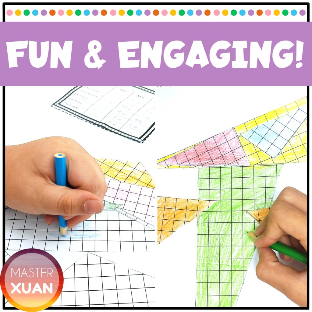 area of a triangle activities are fun and engaging as students create their unique monster.