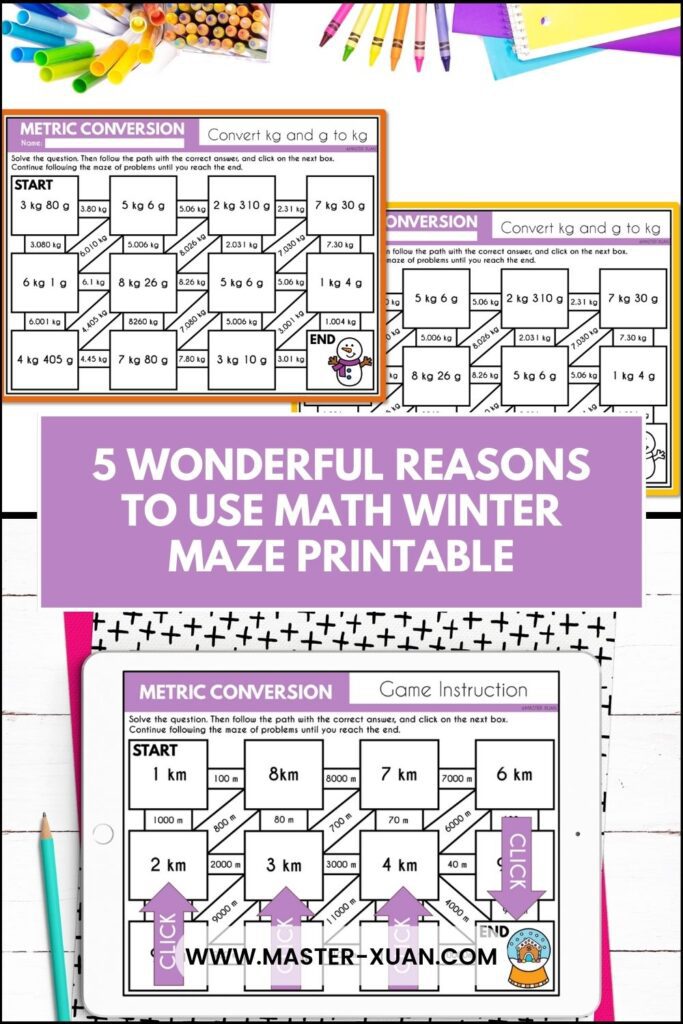 5 Wonderful Reasons To Use Math Winter Maze Printable