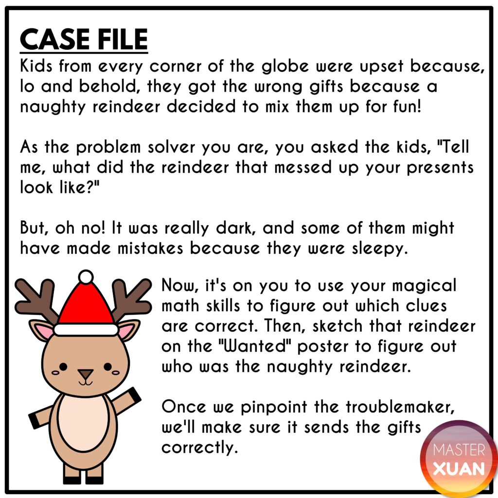 Multi-digit multiplication activities is great for Christmas season - Case File of the mystery.