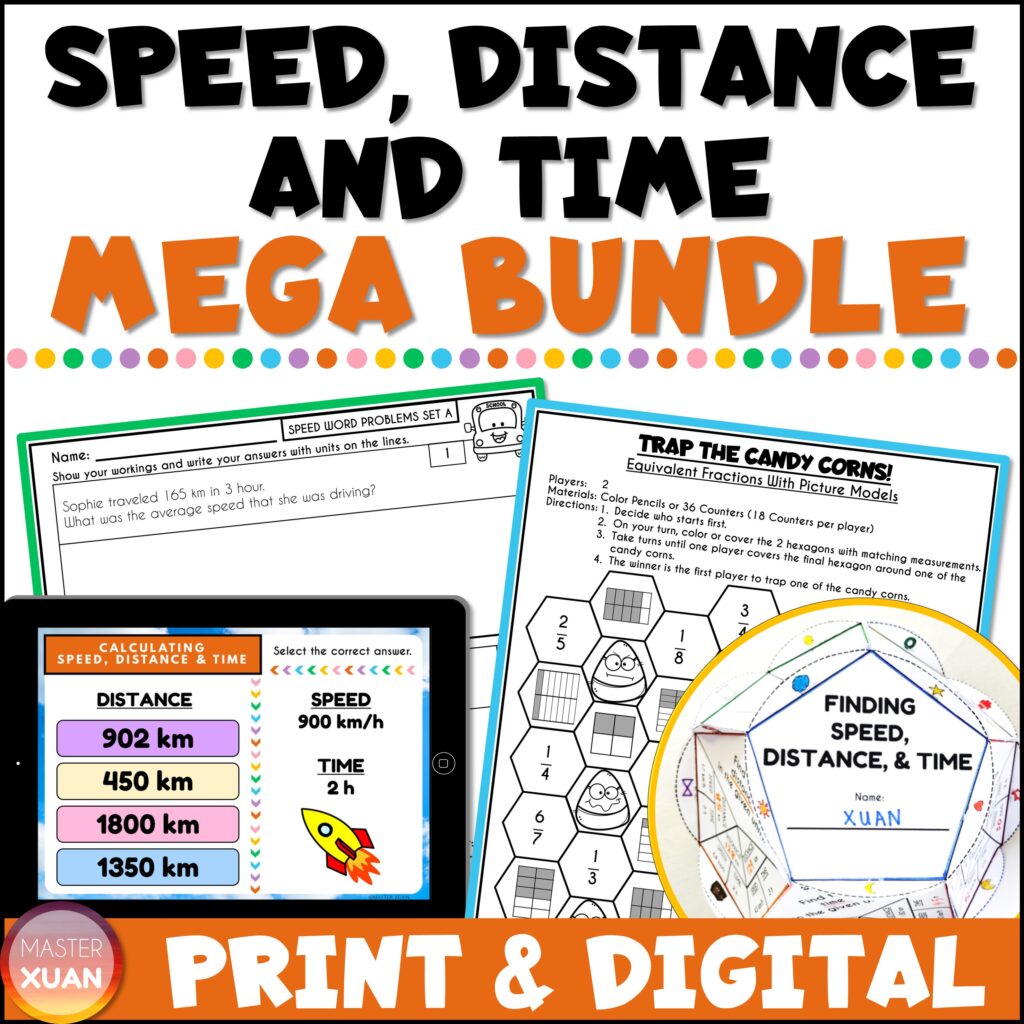 Speed Distance Time Activities Mega Bundle